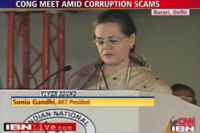 Sonia Gandhi hits out at BJP on corruption