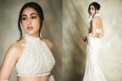 Sara Ali Khan Radiates Goddess Vibes In Stunning White Pearl Lehenga