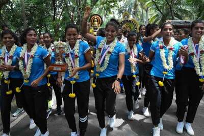 Indian Women's Junior Hockey Team Felicitated at SAI NCOE Bengaluru After Asia Cup Triumph