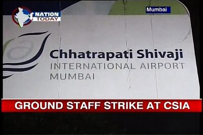Mumbai airport ground staff on strike