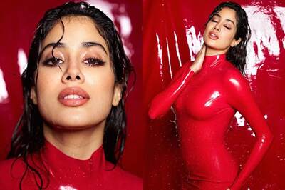 SEXY! Janhvi Kapoor Paints The Town Red In Super Hot Latex Dress; See Latest Pictures