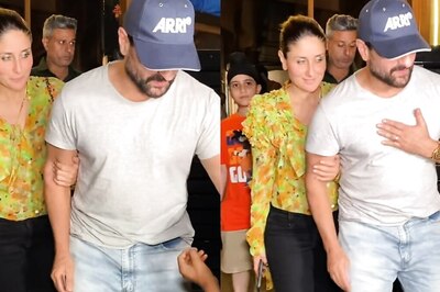 Kareena Tightly Holds On To Saif As They Get MOBBED, Smiles for Selfies With Fans; Watch