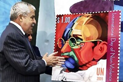 UN releases stamp on Mahatma Gandhi