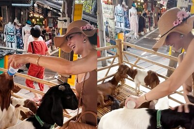 Jacqueline Fernandez Is A Bundle Of Sunshine As She Feeds Baby Goats In Her Vacay, Photos