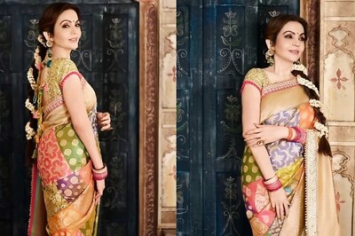 Anant Ambani and Radhika Merchant's Pre-Wedding Celebrations: Nita Ambani Redefines Elegance In Customised Rangkat Banarasi Saree