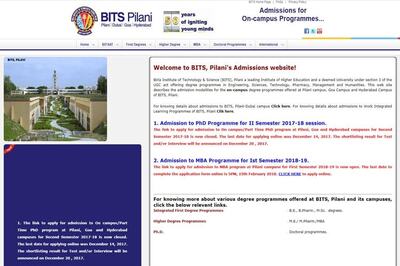 BITSAT 2018 Online Application Process Begins Today at bitsadmission.com