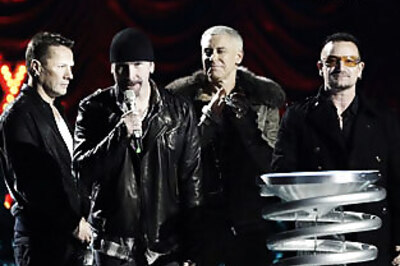 U2 bags Live Act prize at MTV awards in Berlin