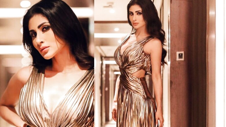PICS: Mouni Roy Is A Vision To Behold In This Gold Metallic Gown