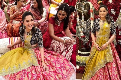 Bride-To-Be Radhika Merchant's Sister Anjali Majithia Set The Fashion Bar High In A Vibrant Lehenga At The Haldi Ceremony