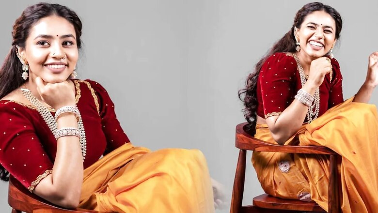 Sapthami Gowda Looks Elegant As She Flaunts Her Desi Avatar In This Yellow Saree