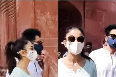 Jackky Bhagnani-Rakul Preet Singh Snapped At Taj Mahal In Agra, Fans Say 'Sunona Sangmarmar Lagau?'