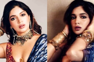 Bhumi Pednekar Looks Ravishing in a Saree as She Attend’s Her Best Friend’s Wedding