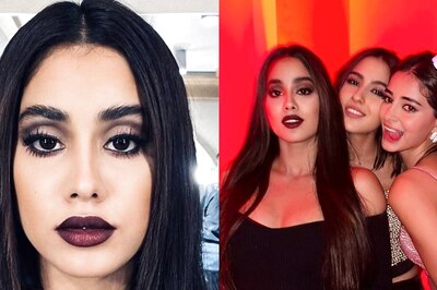 Janhvi Kapoor Transforms Into Morticia Addams For Halloween Bash; Poses With Sara Ali Khan, Ananya Panday