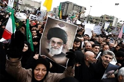 Iranians Mark 1979 Islamic Revolution, Trample US Flag