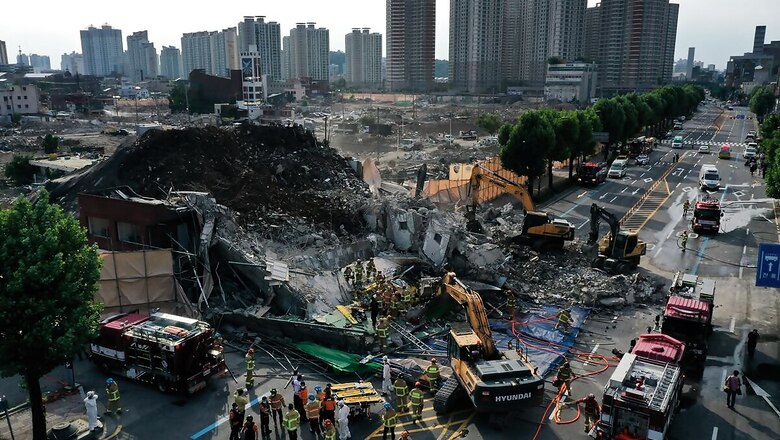 South Korea Building Collapses Suddenly During Demolition, Killing Nine