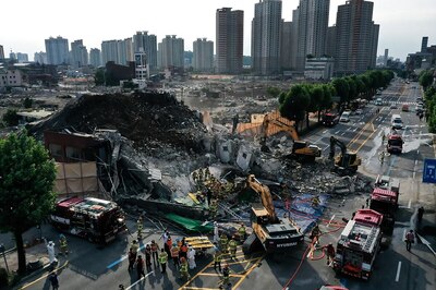 South Korea Building Collapses Suddenly During Demolition, Killing Nine