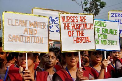 A Section of Private Hospital Nurses in Kerala on Strike Over Wages