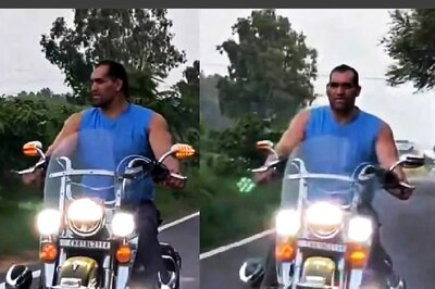 Watch: Great Khali Riding Harley Davidson Leaves Internet in Split, Check How Fans Reacted