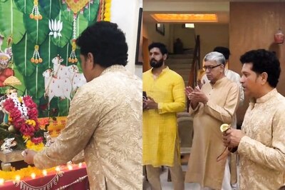 Sachin Tendulkar Performs Aarti, Wishes Fans on Ganesh Chaturthi: WATCH