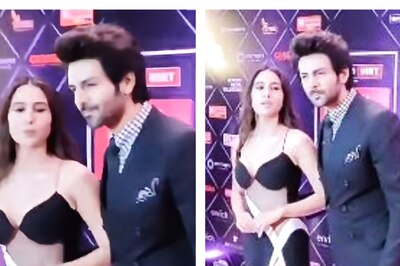 Kartik Aaryan and Sara Ali Khan Pose Together As They Bump Into Each Other; Netizens Call It 'Awkward Moment'