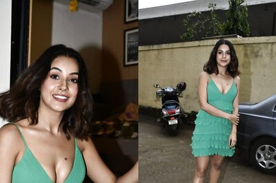 Sexy! Shehnaaz Gill Sizzles In A Green Midi Dress As She Steps Out Of Her Vanity