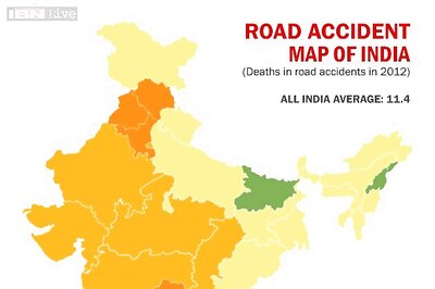 Road accident map of India: Deaths and accidents per lakh population