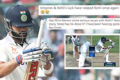 Fans are Not Happy with Umpire Nitin Menon after Virat Kohli is Controversially Given Out