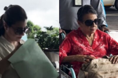Kajol Jets Off From Mumbai After Her 50th Birthday, Mom Tanuja Accompanies Her In A Wheelchair | Watch