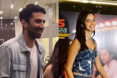 Ananya Panday Can’t Stop Blushing As Paps Ask Her To Pose With Aditya Roy Kapur; Watch