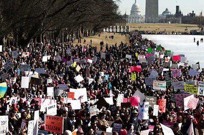 Protestors Flock in Droves to anti-Trump Women's Marches