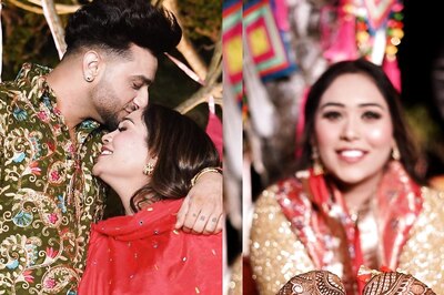 Bride-to-be Afsana Khan Gets Kiss And Tight Hug from Beau Saajz at Her Mehendi; See Viral Pics