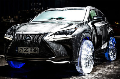 Watch: A Lexus NX that rides on wheels made of ice