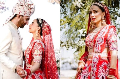 Pakistani Actor Ushna Shah Receives Hate for Wearing Red Lehenga on Nikah, Deletes Instagram