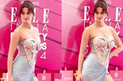 Disha Patani Flaunts Hot Curves In Skintight Strapless Gown With Thigh-high Slit, Video Goes Viral