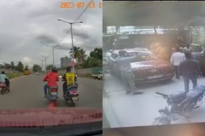 Bengaluru Road Rage: Men On Two Wheelers Tail Car, Assault Passengers; 3 Arrested | On Cam