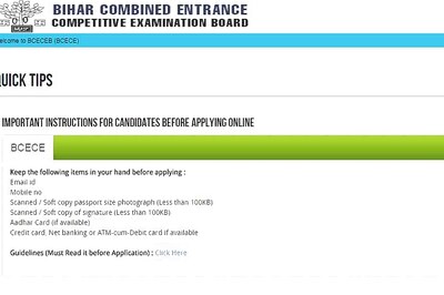 BCECE 2018 Online Application Process Begins at bceceboard.bihar.gov.in; Apply Before 28th March, 2018