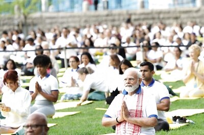'Landmark day for India': Union Ministers, BJP CMs Hail PM Modi as He Leads Historic Yoga Session at UN
