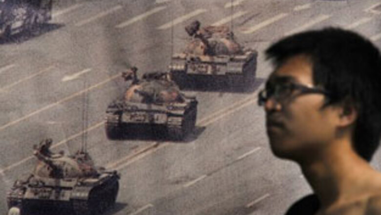 Tiananmen Square's tank man a rage on the Internet