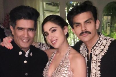 Sara Ali Khan Reunites With Rumoured Ex-BF Veer Pahariya At Manish Malhotra's Diwali Party; See Photo
