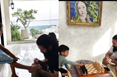 Father's Day: Yash Paints Daughter Ayra's Nails; Plays Chess With His Son Yatharv; Check It Out