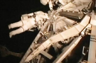 Atlantis astronauts finish first spacewalk