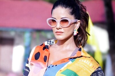 Sunny Leones Looks Uber Chic In Multicoloured Top, Shorts In Pics from Splitsvilla Set; Check Here