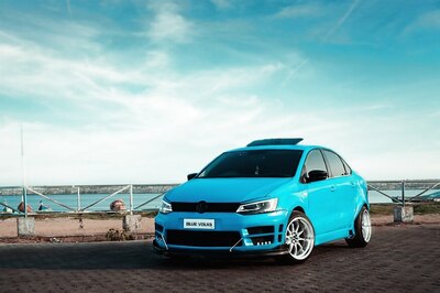 This Modified Volkswagen Vento Pulls of Cyan Paint Better Than Any Car