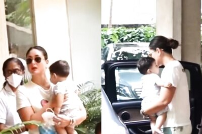 Kareena Kapoor Khan Visits Randhir Kapoor With Jehangir While Taimur Yells at Paps