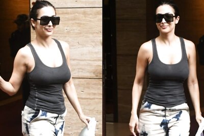Malaika Arora Makes Stylish Fashion Statement in Tank Top, Tie-Dye Pants, Waves At Paparazzi; See Pics