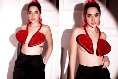Urfi Javed Goes Topless, Covers Her Modesty with Heart-Shaped Cutout; Netizen Says 'Dil Tut Gaya'