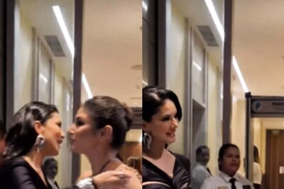Mouni Roy And Sunny Leone Share A Warm Hug At An Awards Show, Video Goes Viral | Watch