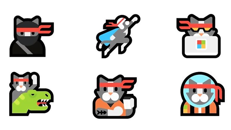Windows 10 Users Get 6 Exclusive Ninja Cat Emojis