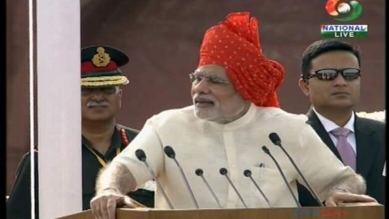 Modi hails Indian democracy for making him PM, unfurling the flag at Red Fort