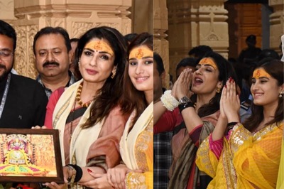 Raveena Tandon Visits Somnath Jyotirling Temple With Daughter Rasha Ahead Of Karmma Calling Release